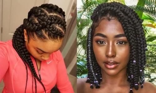 Cute braided hairstyles to rock this season : Power ponytail with double  knots